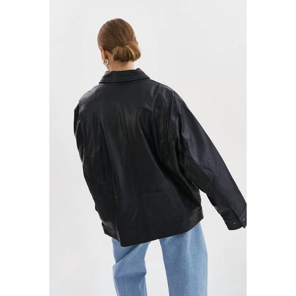 NEW LAMARQUE theia leather bomber jacket in black - Picture 4 of 4